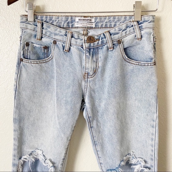 One x one teaspoon freebirds destroyed jeans sz 25 - Picture 3 of 8